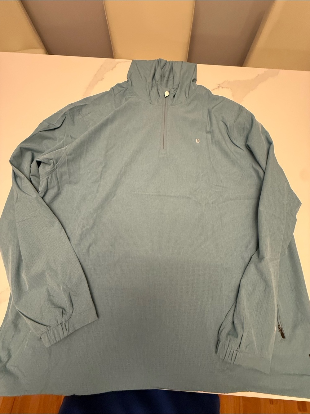 Linksoul Men’s Light Blue Half-Zip Windbreaker